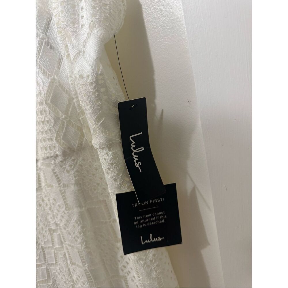 Lulus White Lace Dress - Small - Picture 7 of 12